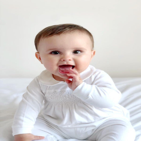 enterizo algodon pima peruano con smock periquita