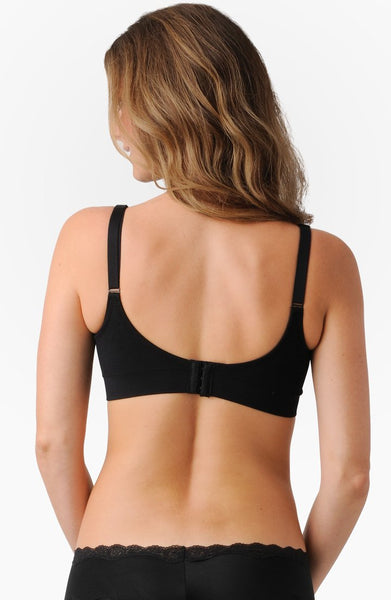 Brasier de lactancia sin aros con pads removibles Bandita® negro