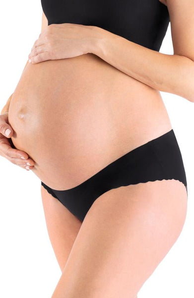 Panty de maternidad y postparto sin costuras anti derrame leve negro