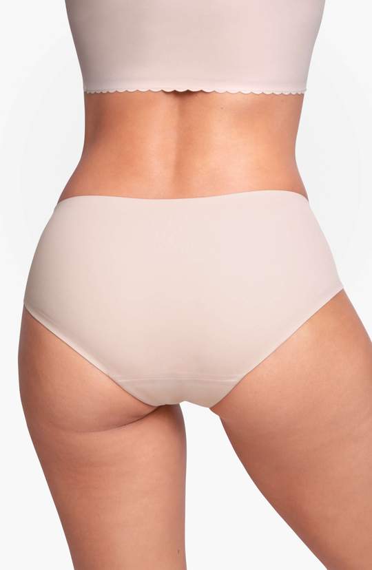 Panty de maternidad y postparto anti derrame moderado beige