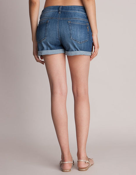 Short de jean con banda elástica - 9lunasshop.com