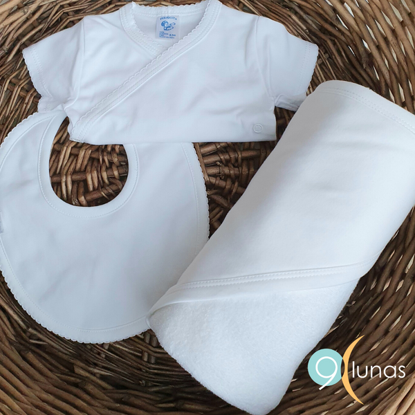 Body algodón pima peruano con borde blanco Ropa bebé - Embarazada - Maternidad - Embarazo - 9lunasshop.com