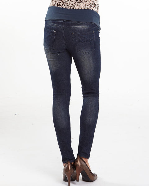 Jeans skinny con banda ajustable Jeans - Embarazada - Maternidad - Embarazo - 9lunasshop.com