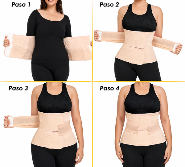 Faja abdominal postparto con soporte - 9lunasshop.com