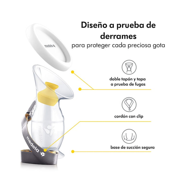 Colector de leche de silicona Medela 3.4oz.