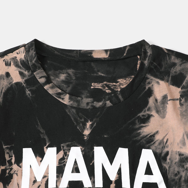 T-Shirt Tie Dye Negro "MAMA"