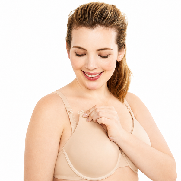 Brasier de lactancia de cobertura completa con aros nude