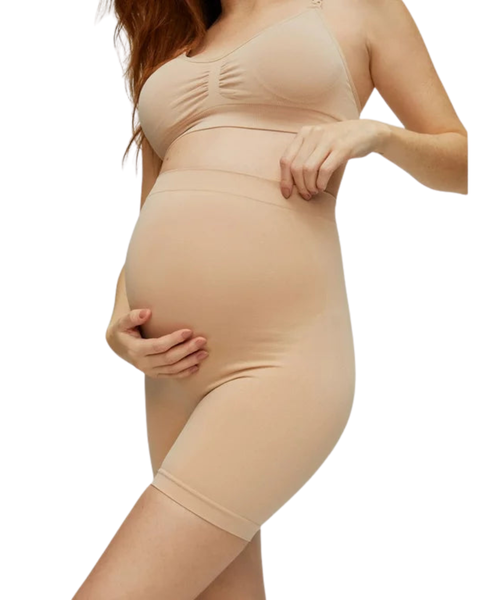 Faja short de soporte para embarazo sin costuras nude - 9lunasshop.com