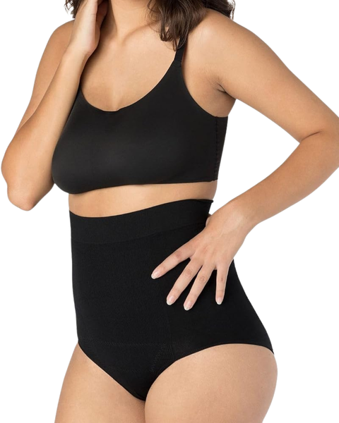 Panty postparto de cesárea con panel de silicona negro - 9lunasshop.com