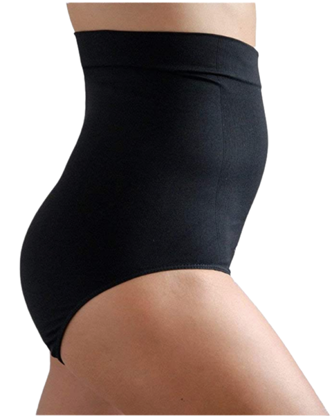 Panty postparto de cesárea con panel de silicona negro - 9lunasshop.com