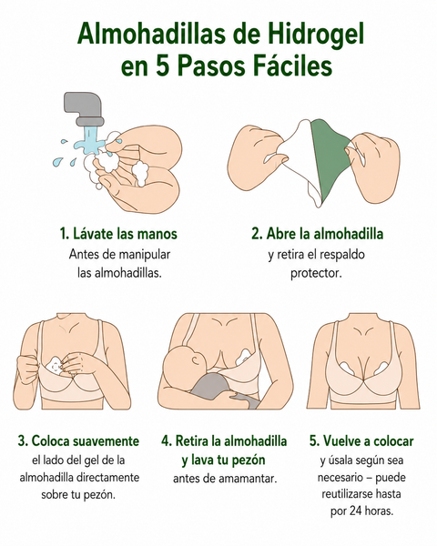Pads de hidrogel con lanolina para pezones Haakaa - 9lunasshop.com