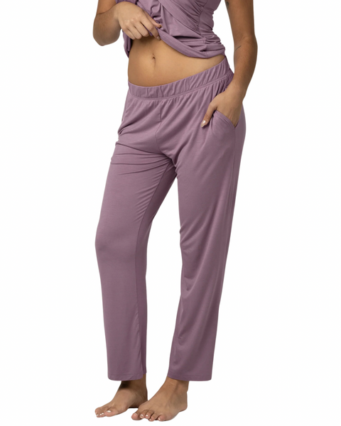 Set de pijama de maternidad y lactancia Davy morada - 9lunasshop.com