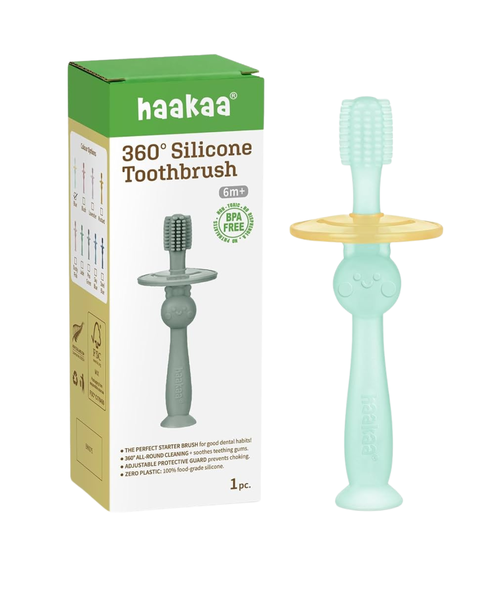 Cepillo de dientes de silicona 360º  para bebés - 9lunasshop.com