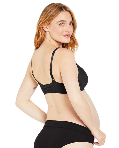 Brasier de lactancia de cobertura completa con aros negro - 9lunasshop.com