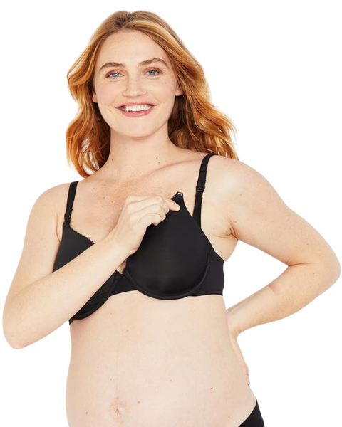Brasier de lactancia de cobertura completa con aros negro - 9lunasshop.com