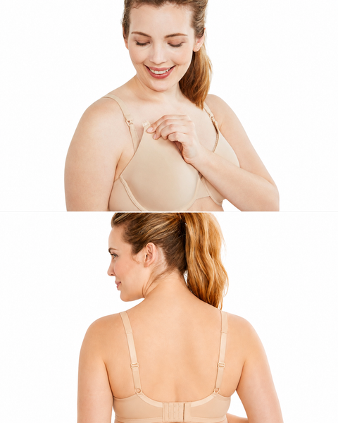 Brasier de lactancia de cobertura completa con aros nude - 9lunasshop.com
