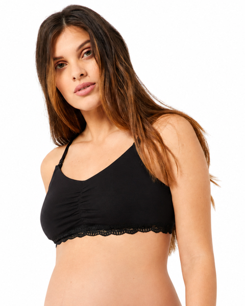 Brasier de lactancia con encaje negro