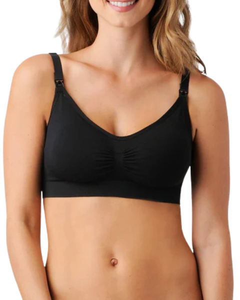 Brasier de lactancia sin aros con pads removibles Bandita® negro