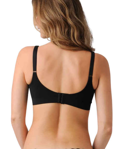 Brasier de lactancia sin aros con pads removibles Bandita® negro