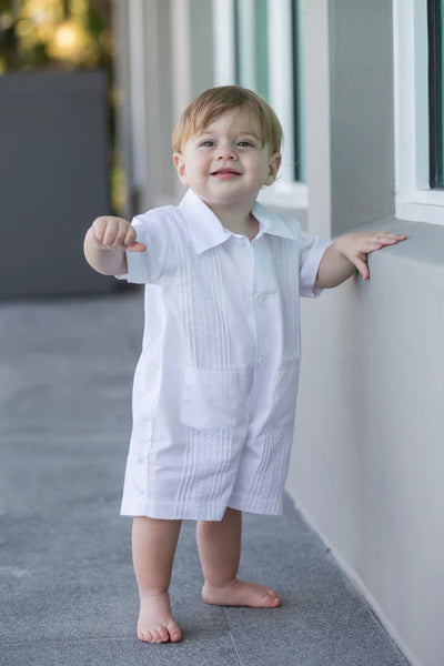 Enterizo Guayabera Blanco