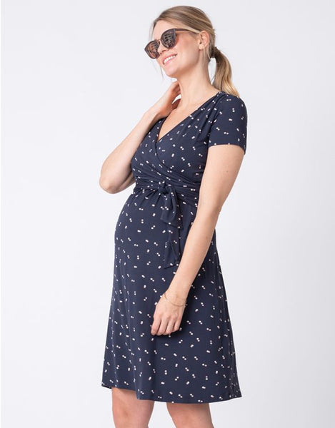 Vestido Seraphine® Sasha de maternidad y lactancia navy