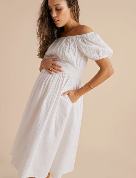 Vestido fruncido de maternidad - 9lunasshop.com