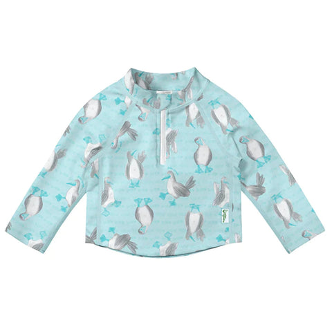 Camiseta de bañador UpF 50+ con cremallera estampado pinguinos