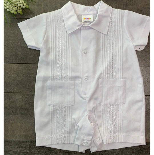 Enterizo Guayabera Blanco