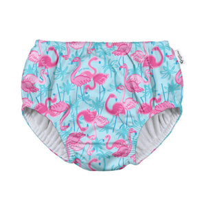 Bañador Pañál reutilizable estampado flamigos turquesa