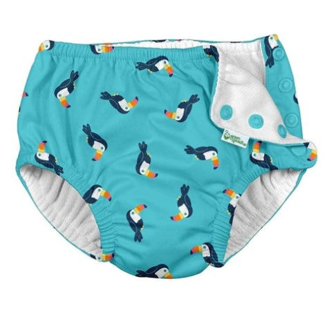 Bañador Pañál reutilizable con botones estampado toucanes