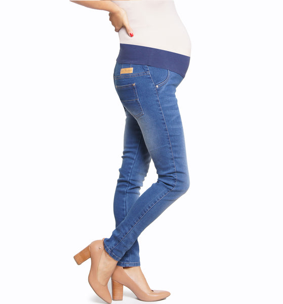 Jean Skinny Por Encima De La Barriga Jeans - Embarazada - Maternidad - Embarazo - 9lunasshop.com
