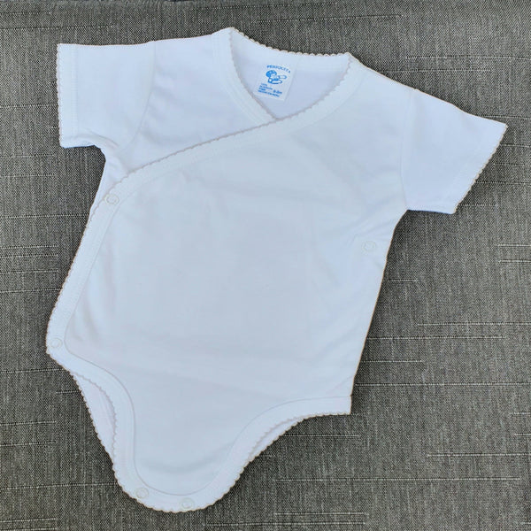 Body algodón pima peruano con borde gris Ropa bebé - Embarazada - Maternidad - Embarazo - 9lunasshop.com