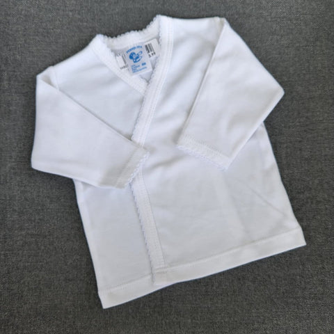Camiseta algodón pima peruano manga larga con borde blanco