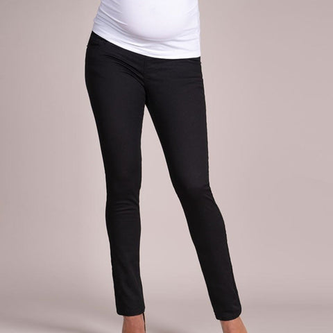 Jean de bota angosta por debajo de la barriga negro Jeans - Embarazada - Maternidad - Embarazo - 9lunasshop.com