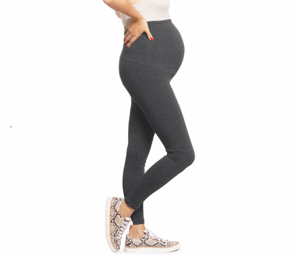 Leggings largos por encima de la barriga gris oscuro