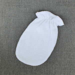 Manopla de toalla 100% algodón pima peruano borde rosado Toallas - Embarazada - Maternidad - Embarazo - 9lunasshop.com