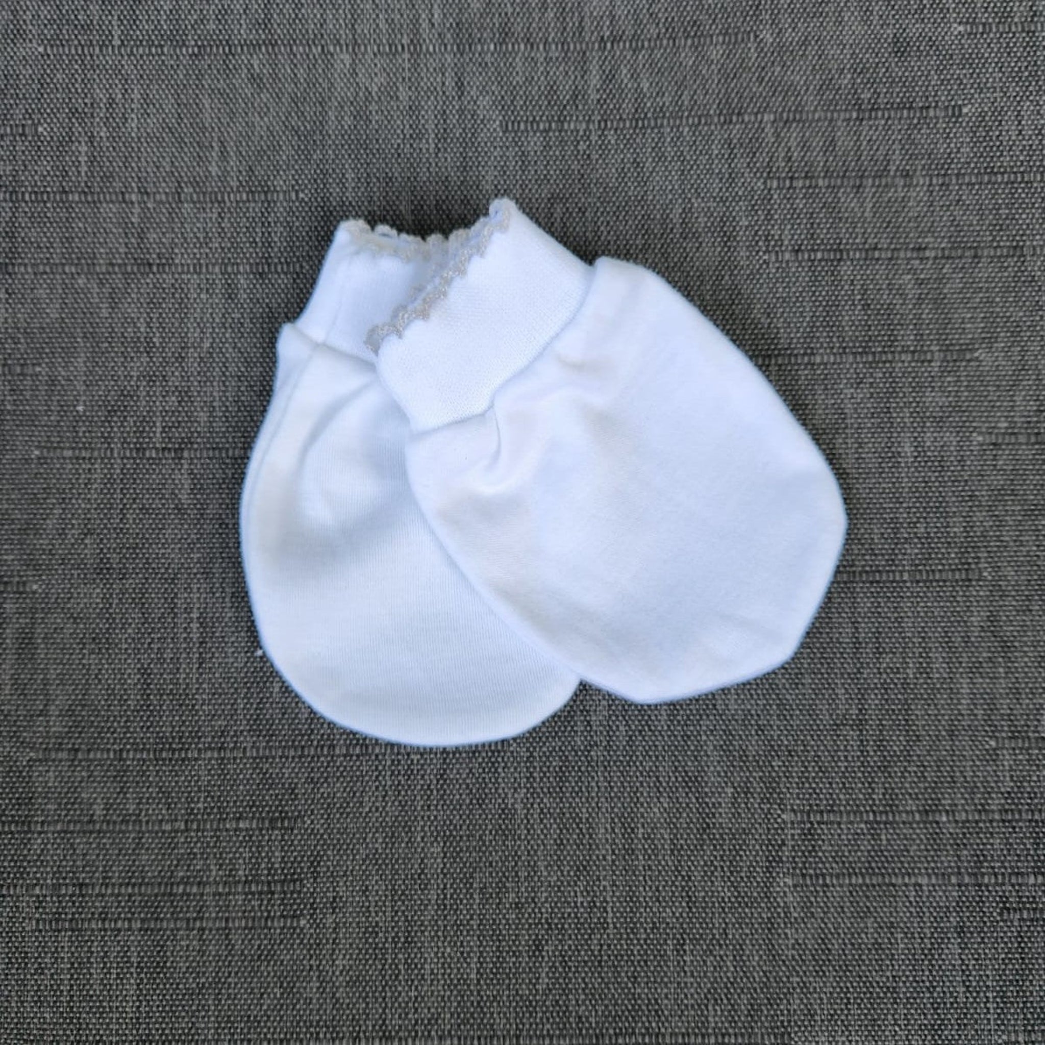 Manoplas 100% algodón pima peruano borde gris