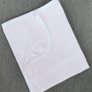Manta 100% algodón pima peruano estampado puntitos rojos Mantas - Embarazada - Maternidad - Embarazo - 9lunasshop.com