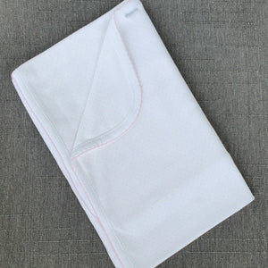Manta 100% algodón pima peruano estampado puntitos rosados Mantas - Embarazada - Maternidad - Embarazo - 9lunasshop.com