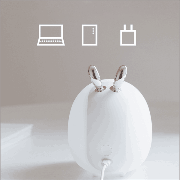 Lamparita portátil nocturna - modelo orejitas de conejo