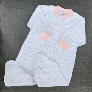Pijama algodón pima estampado gatitos rosados Ropa bebé - Embarazada - Maternidad - Embarazo - 9lunasshop.com