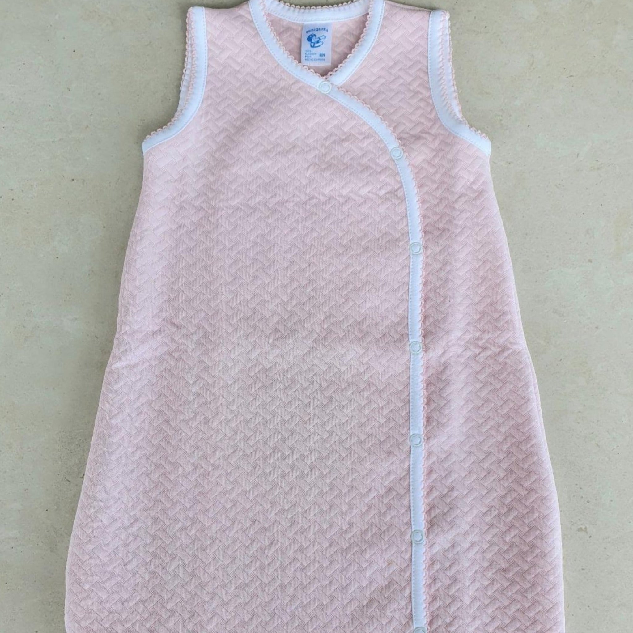 Saco de dormir algodón pima canasta rosado