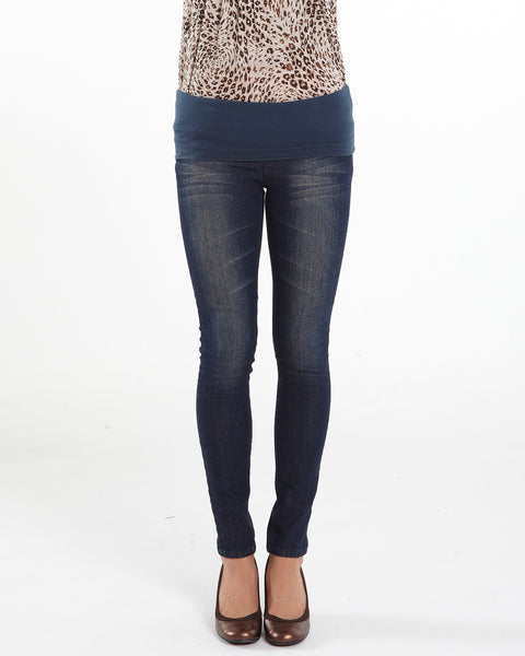 Jeans skinny con banda ajustable Jeans - Embarazada - Maternidad - Embarazo - 9lunasshop.com