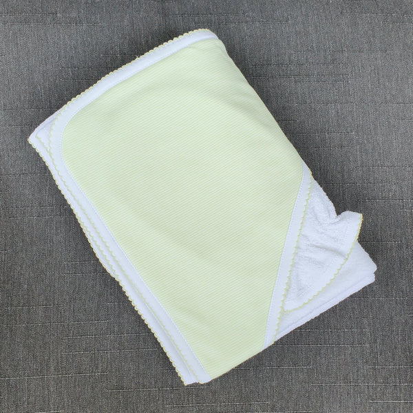 Toalla 100% algodón pima peruano estampado rayas verde limón Toallas - Embarazada - Maternidad - Embarazo - 9lunasshop.com